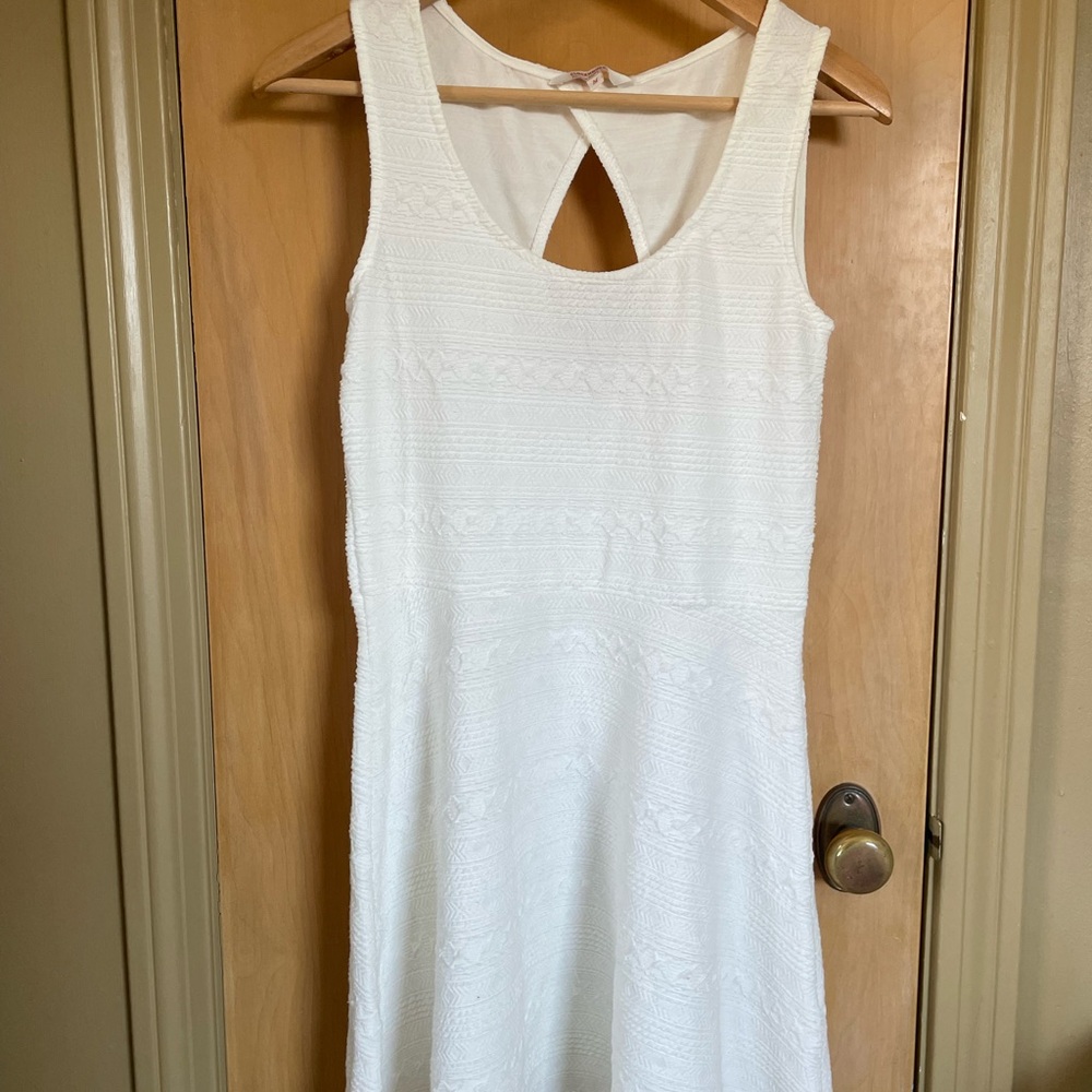 White Sleeveless Southwest Patterned Dress